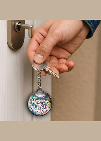 Набор подвеска (кулон) и брелок Аниме Сейлор Мун #02 (подарочный набор) No Brand (332633957)