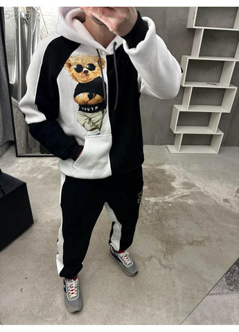 Костюм спортивный мужской утепленный с принтом дтф No Brand (372492609)