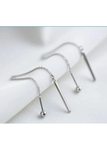 Срібні сережки-протяжки Леда UMAX (289351499)