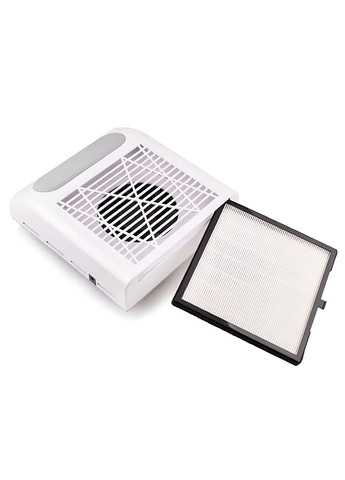 Настольная вытяжка для маникюра педикюра с НЕРА-фильтром низким уровнем шума 80 Вт 22х23,5х9 см (479840-Prob) Белая Unbranded (324741373)