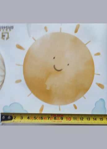 Вінілова наклейка на стіну Паровозик із тваринами (лист 40 х 90 см) Б250-13 BRUP (325699331)