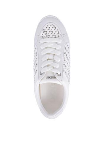Белые женские кеды k1539116 белая кожа DKNY