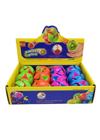 Антистресс игрушка-шар трансформер, раскрывающийся в воздухе, цена за 12 шт. в боксе - No Brand 4508 (371928709)