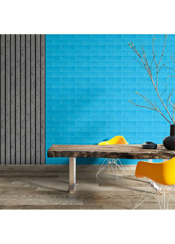3D панель самоклеюча 700х770х7мм цегла Синій (003-7) SW-00000060 Sticker Wall (362095262)