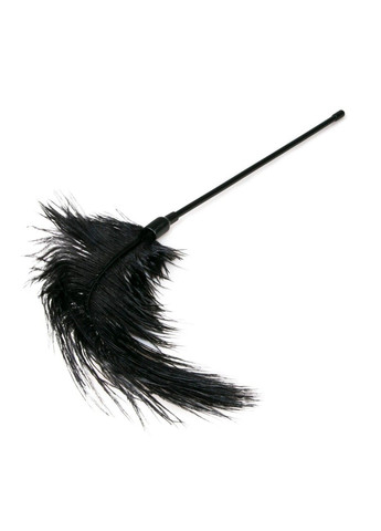 Тіклер, страусине перо, на ручці, чорне, 55 см EasyToys (290850984)