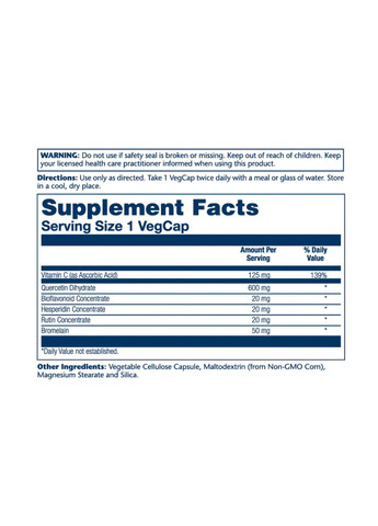 Добавка Mega Quercetin 600mg - 60 vcaps Solaray (285787865)