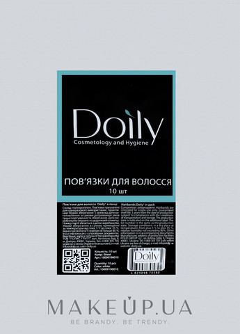 Повязка для волос одноразовая, спанбонд, белая, 10 шт. 10шт (1059276-27068876) Doily (368617575)