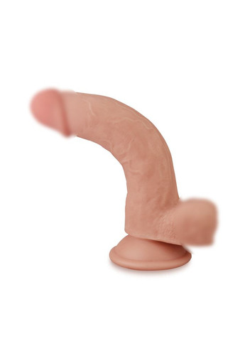 Гибкий реалистичный фаллоимитатор с присоской 20 см из двухслойного материала Lovetoy (329058803)