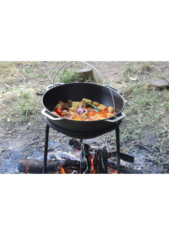 Казан чавунний азіатський з кришкою-сковородою гриль 12 л Brizoll (370620382)