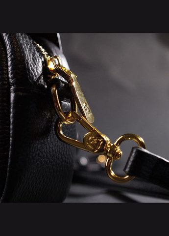 Вечірня жіноча сумка з фігурним клапаном із натуральної шкіри 22429 Чорна Vintage (298567013)