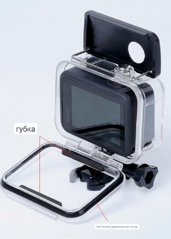 Захисний бокс із кришкою батарейного відсіку та отворами для зарядки для екшн-камер GoPro Hero 12, 11, 10, 9 (476521-Prob) Unbranded (283323608)