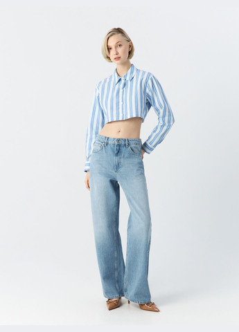 Синяя повседневный рубашка в полоску H&M