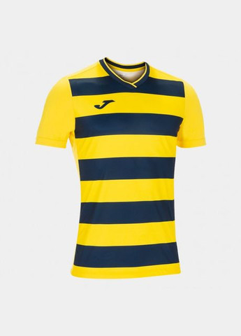 Желтая демисезонная футболка футбольная europa iv желтая с темно-синими полосками 101466.903 Joma Модель