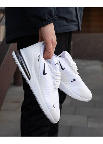 Білі Осінні кросівки чоловічі nike air max 270 white v2 найк аір макс 270 No Brand