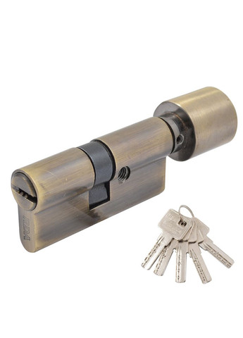 Цилиндр 35/30мм лаз. 65мм 5кл кругл.повор.ант.латунь RDA (322647900)