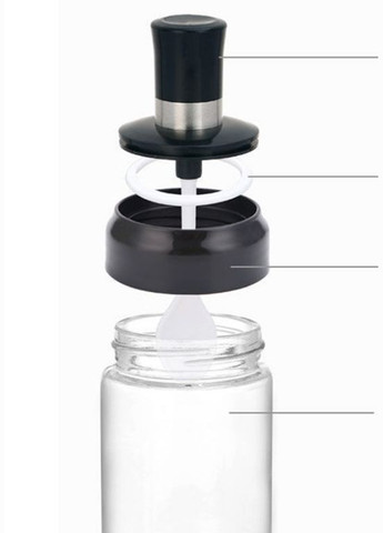 Баночка для олії з пензликом 250 мл 15,5*6,5 см No Brand 5451 (329882443)