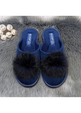 Синие тапочки домашние женские Белста