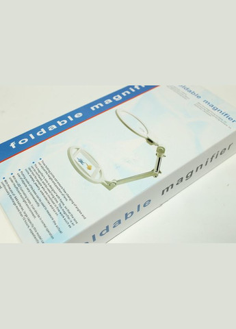 Лупа настільна біла з розміткою та підсвічуванням 120мм FROM FACTORY LUK (335395824)