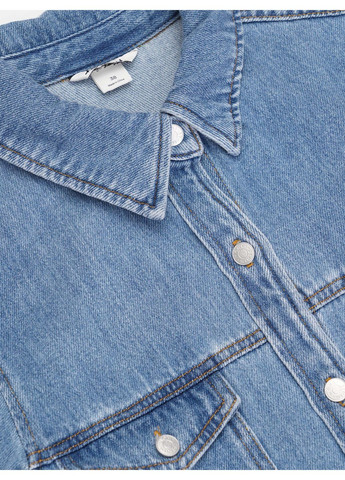 Синее джинсовое платье Monki однотонное