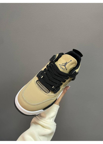 КРОССОВКИ ЖЕНСКИЕ NIKE AIR JORDAN RETRO 4 FOSSIL НАЙК АИР ДЖОРДАН No Brand бежевые демисезоны (367172303)