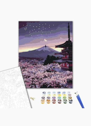 Картина за номерами Вечірня Японія Східна тематика Малювання за номерами на полотні BS33813 Brushme (308988807)