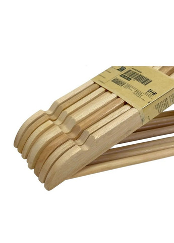 Деревянные плечики для одежды 8 шт — набор вешалок 43 см, цвет Дерево IKEA (371641226)