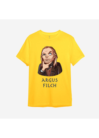 Желтая демисезонная детская футболка с принтом "argus filch". гарри поттер (10520427825) ТiШОТКА
