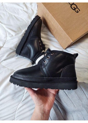 Уги Женские UGG Neumel Leather Black (Шкіра) (366196824)