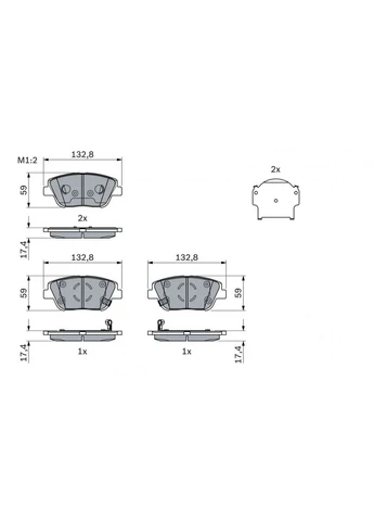 Гальмівні колодки дискові Bosch (332213929)