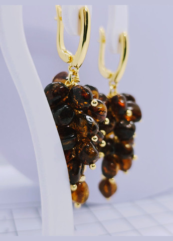 Сережки 3295 "Гроно" з натурального бурштину MINOV (333984739)