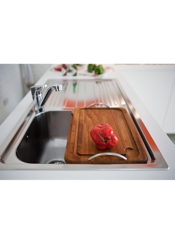 Кухонна мийка Logica Line, нержав. сталь полірована, прямок. з крилом,790х500х195 мм, чаша- 1накладна, LLX 611-79, хром FRANKE (360397358)