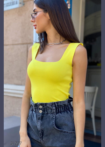 Майка в рубчик с квадратным вырезом Liton — 303775709