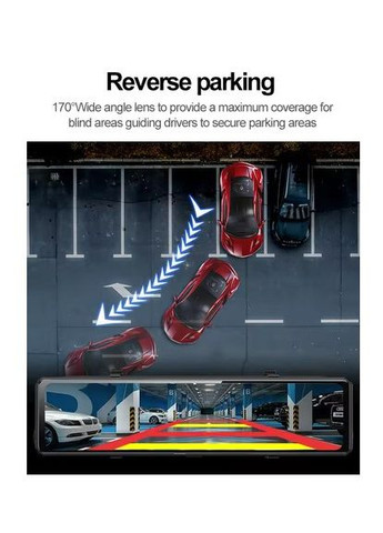 Дзеркало реєстратор JBE Z601, 12" сенсор, 4К, 2 камери, GPS, WiFi B&G (350935681)