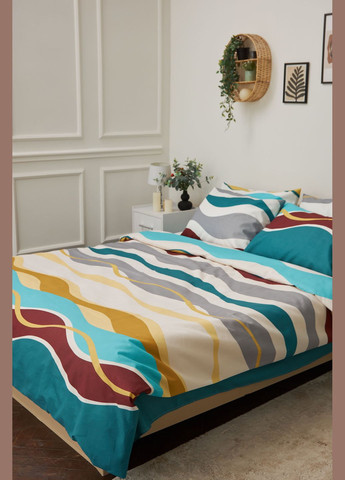 Комплект постільної білизни євро 200х220 наволочки 4х70х70 Микросатин Premium (MS-820001437) Moon&Star Tangerine (285718052)