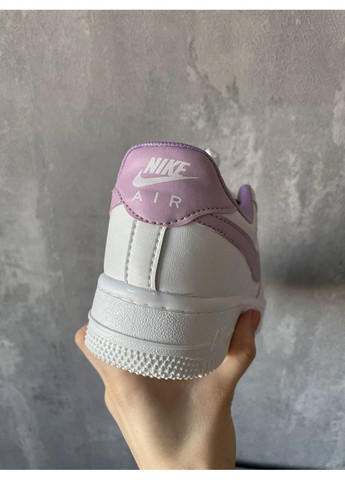 Білі Осінні кросівки чоловічі nike air force 1 low white violet найк аір форс 1 преміум No Brand