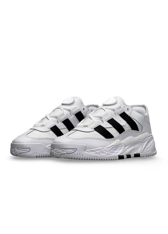 Білі літні кросівки adidas niteball prm white black адідас найтбол No Brand