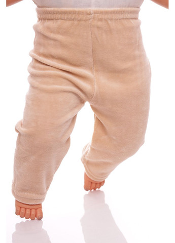 Бежевий зимній костюм з довгим рукавом для хлопчика велюровий з ведмедиками бежевий 68 см (26608) BABYKROHA