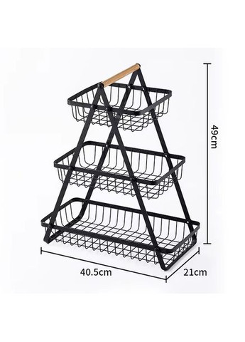 Кошик настільний 3-русний для фруктів, овочів етажерка для компаткого збурігання продуктів RAF (352267725)