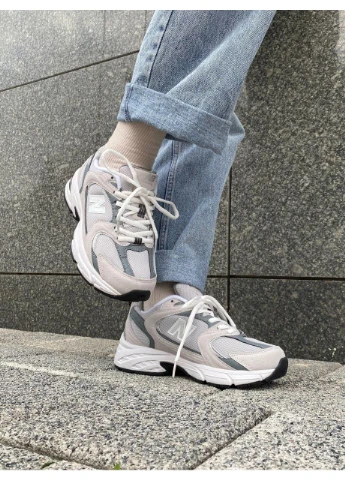 Білі кросівки чоловічі new balance 530 grey white нью беланс 530 білі демісезон No Brand