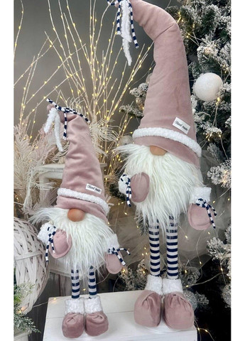 Гном 75см пудровий. Різдвяний ельф Скандинавський, санта клаус новорічний, іграшка м'ягка Xatynka (365812289)