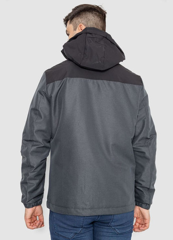 Комбинированная демисезонная куртка мужская демисезонная, цвет серо-черный, Ager