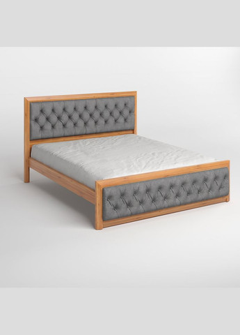 Полуторная деревянная кровать Барселона Б3/Аляска 93 (Серый) 120х200 см (MBG-13697) Mebigrand (366084402)