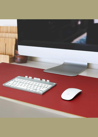 Игровая поверхность Desk Mat Ultra Slim 900x400x1.8 мм Burgundy/Orange No Brand (342099182)