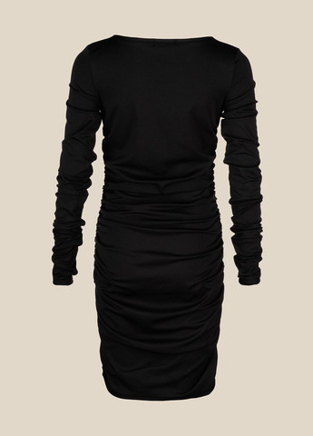 Черное повседневный платье однотонное женское wtc02427 черный shop (2000990927422) LAWA однотонное