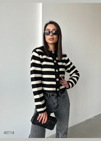 Жіночий кардиган в'язаний в смужку Liton (303775551)