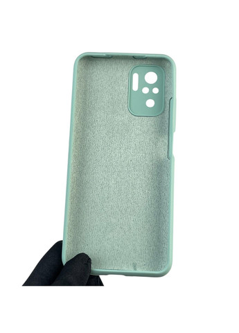 Чехол для Redmi Note 10 силиконовый с микрофиброй нескользящий на сяоми редми нот 10 бирюзовый Xiaomi (366389711)