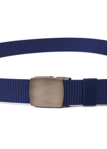 Надійний чоловічий ремінь із металевою пряжкою з текстилю 20596 Синій Vintage (329146725)