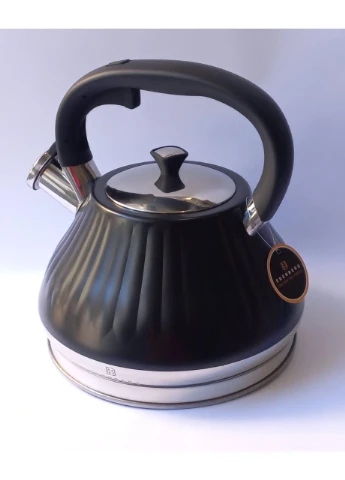 Чайник из нержавеющей стали 3л со свистком EB8857 черный Edenberg (305067902)