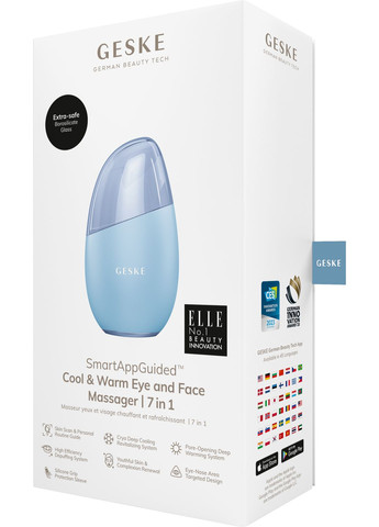 Масажер для обличчя Cool&Warm Eye and Face Massager 7в1 aquamarine GESKE (341526006)