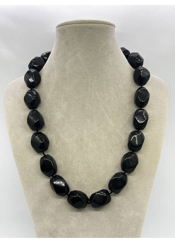 Намисто Агат 56 см Чорний (10288) No Brand (356109193)